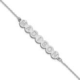 10k White Gold 7 Letter Bubble Bracelet
