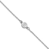 10k White Gold 1 Letter Bubble Bracelet