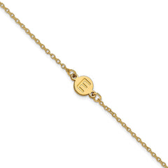 14k Yellow Gold 1 Letter Bubble Bracelet