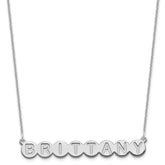 10k White Gold 8 Letter Bubble Necklace