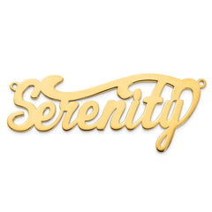 14k Yellow Gold Polished Name Plate - 2
