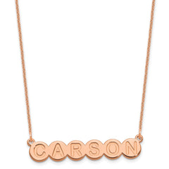 14k Rose Gold 6 Letter Bubble Necklace