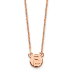 14k Rose Gold 1 Letter Bubble Necklace