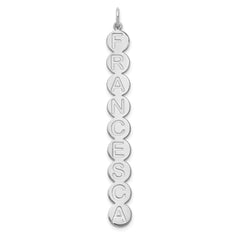 14k White Gold 9 Letter Bubble Pendant
