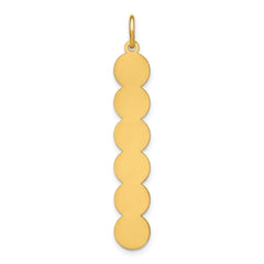 14k Yellow Gold 6 Letter Bubble Pendant