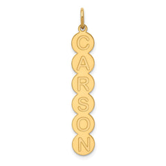 14k Yellow Gold 6 Letter Bubble Pendant