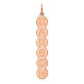 10k Rose Gold 6 Letter Bubble Pendant