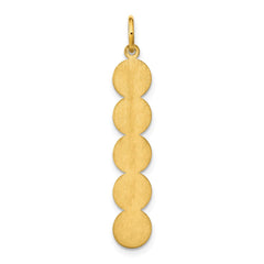 14k Yellow Gold 5 Letter Bubble Pendant