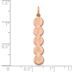 14k Rose Gold 5 Letter Bubble Pendant