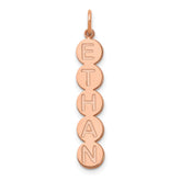 10k Rose Gold 5 Letter Bubble Pendant