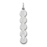 10k White Gold 5 Letter Bubble Pendant