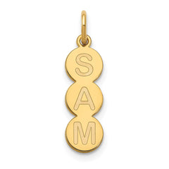 14k Yellow Gold 3 Letter Bubble Pendant