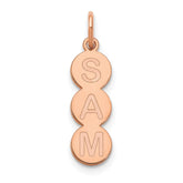 10k Rose Gold 3 Letter Bubble Pendant