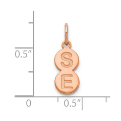 10k Rose Gold 2 Letter Bubble Pendant