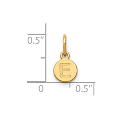 14k Yellow Gold 1 Letter Bubble Pendant