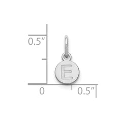 10k White Gold 1 Letter Bubble Pendant