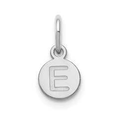 14k White Gold 1 Letter Bubble Pendant