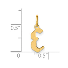 14KY Letter E Initial Pendant
