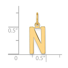 14ky Letter N Initial Pendant - 2
