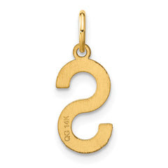 14ky Letter S Initial Pendant - 2