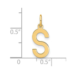 14ky Letter S Initial Pendant - 2