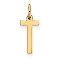 14ky Letter T Initial Pendant
