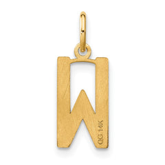 14ky Letter W Initial Pendant - 2