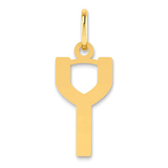14ky Letter Y Initial Pendant - 2