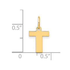 14ky Letter T Initial Pendant - 2