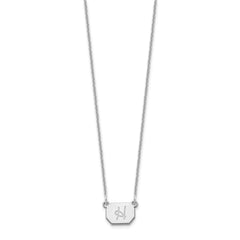 14k White Gold Initial Necklace