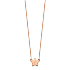 14k Rose Gold Initial Star Necklace