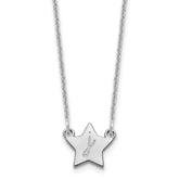 10k White Gold Initial Star Necklace
