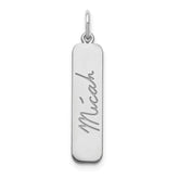 10k White Gold Signature Bar Charm