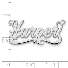 10k White Gold Polished Name Plate - 2