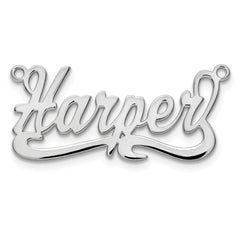 10k White Gold Polished Name Plate - 2