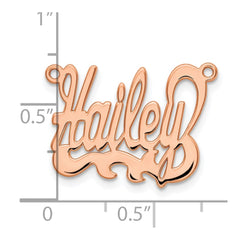 14k Rose Gold Polished Name Plate