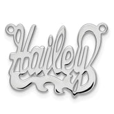 10k White Gold Polished Name Plate - 3