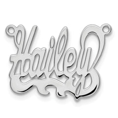 10k White Gold Polished Name Plate - 3