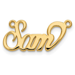 Sterling Silver/Gold-plated Name Plate