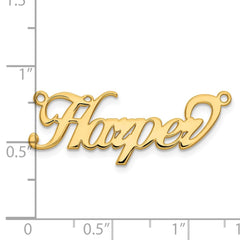 Sterling Silver/Gold-plated Name Plate