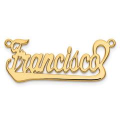 14k Yellow Gold Underlined Name Plate - 8