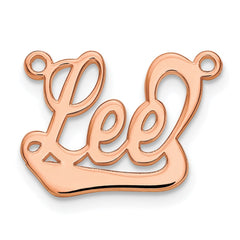 Sterling Silver/Rose-plated Underlined Name Plate - 7