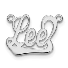 10k White Gold Underlined Name Plate - 3