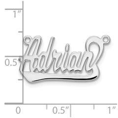 10k White Gold Underlined Name Plate - 3