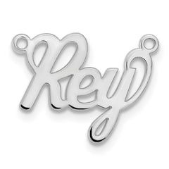 10k White Gold Name Plate - 4