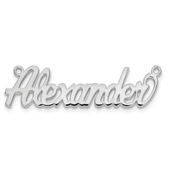 10k White Gold Name Plate - 4