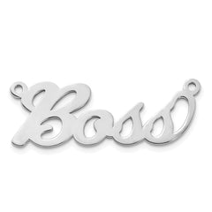 10k White Gold Name Plate - 4