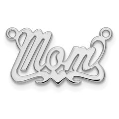 Sterling Silver/Rhodium-plated Polished Heart Name Plate - 4