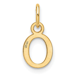 14ky Cutout Letter O Initial Pendant
