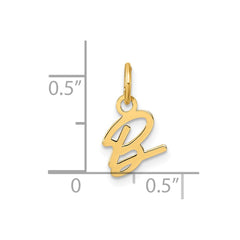 14K Uppercase Letter B Initial Charm
